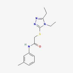 molecular formula C15H20N4OS B5380794 2-[(4,5-diethyl-4H-1,2,4-triazol-3-yl)sulfanyl]-N-(3-methylphenyl)acetamide 