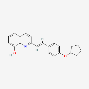molecular formula C22H21NO2 B5380827 2-[(1E)-2-[4-(CYCLOPENTYLOXY)PHENYL]ETHENYL]QUINOLIN-8-OL 