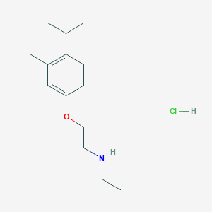 molecular formula C14H24ClNO B5380912 N-ethyl-2-(3-methyl-4-propan-2-ylphenoxy)ethanamine;hydrochloride 