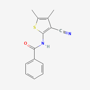 molecular formula C14H12N2OS B5380920 N-(3-cyano-4,5-dimethylthiophen-2-yl)benzamide 