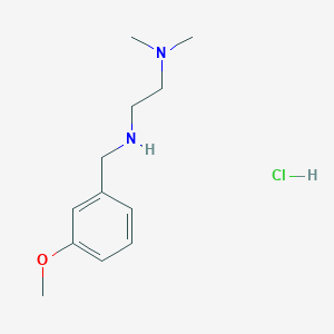 molecular formula C12H21ClN2O B5381167 N-[(3-methoxyphenyl)methyl]-N',N'-dimethylethane-1,2-diamine;hydrochloride 