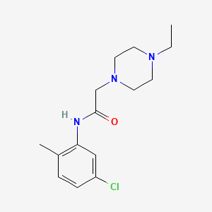 molecular formula C15H22ClN3O B5381225 N-(5-chloro-2-methylphenyl)-2-(4-ethylpiperazin-1-yl)acetamide 