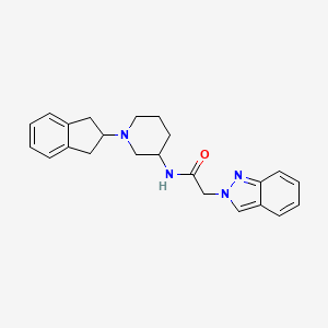 molecular formula C23H26N4O B5381283 N-[1-(2,3-dihydro-1H-inden-2-yl)piperidin-3-yl]-2-indazol-2-ylacetamide 
