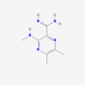 molecular formula C8H13N5 B053813 5,6-Dimethyl-3-(methylamino)pyrazine-2-carboximidamide CAS No. 119151-98-3