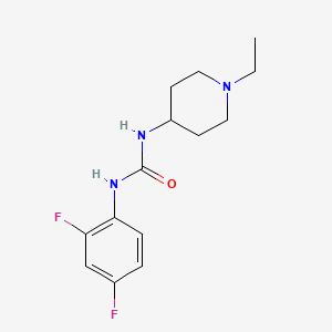 molecular formula C14H19F2N3O B5381355 N-(2,4-DIFLUOROPHENYL)-N'-(1-ETHYL-4-PIPERIDYL)UREA 