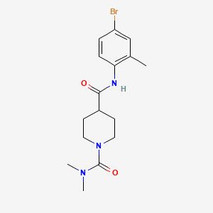 molecular formula C16H22BrN3O2 B5381395 N~4~-(4-bromo-2-methylphenyl)-N~1~,N~1~-dimethylpiperidine-1,4-dicarboxamide 