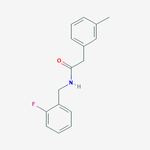 molecular formula C16H16FNO B5381571 N-[(2-fluorophenyl)methyl]-2-(3-methylphenyl)acetamide 