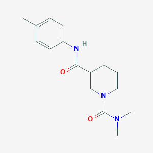 molecular formula C16H23N3O2 B5381622 N~1~,N~1~-dimethyl-N~3~-(4-methylphenyl)piperidine-1,3-dicarboxamide 