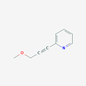 molecular formula C9H9NO B053819 2-(3-Methoxyprop-1-YN-1-YL)pyridine CAS No. 113985-43-6