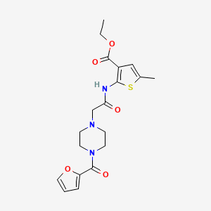 molecular formula C19H23N3O5S B5382110 ETHYL 2-{2-[4-(FURAN-2-CARBONYL)PIPERAZIN-1-YL]ACETAMIDO}-5-METHYLTHIOPHENE-3-CARBOXYLATE 
