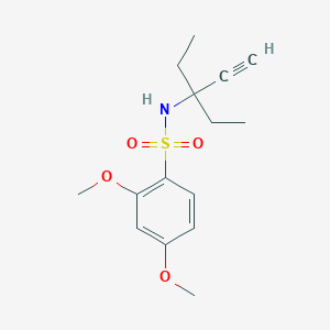 molecular formula C15H21NO4S B5382137 N-(3-ethylpent-1-yn-3-yl)-2,4-dimethoxybenzenesulfonamide 