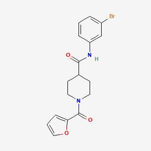 molecular formula C17H17BrN2O3 B5382181 N-(3-bromophenyl)-1-(furan-2-carbonyl)piperidine-4-carboxamide 