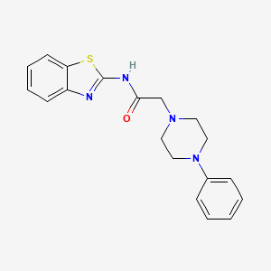 molecular formula C19H20N4OS B5382265 N-(1,3-benzothiazol-2-yl)-2-(4-phenylpiperazin-1-yl)acetamide 