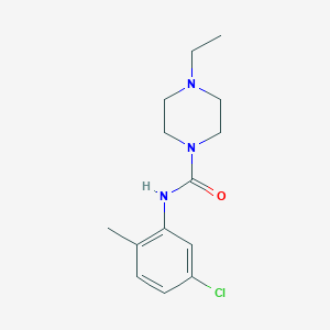 molecular formula C14H20ClN3O B5382280 N-(5-chloro-2-methylphenyl)-4-ethylpiperazine-1-carboxamide 