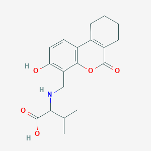 molecular formula C19H23NO5 B5382294 N-[(3-hydroxy-6-oxo-7,8,9,10-tetrahydro-6H-benzo[c]chromen-4-yl)methyl]valine 