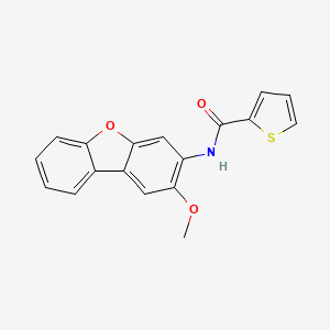 molecular formula C18H13NO3S B5383321 Dibenzofuran, 2-methoxy-3-(2-thiophenecarboxamido)- 