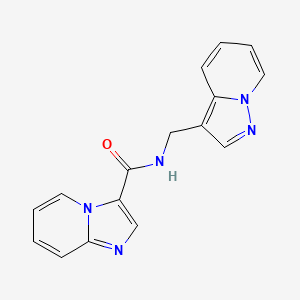 molecular formula C16H13N5O B5383480 N-(pyrazolo[1,5-a]pyridin-3-ylmethyl)imidazo[1,2-a]pyridine-3-carboxamide 