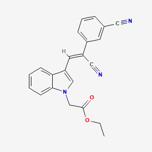 molecular formula C22H17N3O2 B5383566 ethyl 2-[3-[(Z)-2-cyano-2-(3-cyanophenyl)ethenyl]indol-1-yl]acetate 