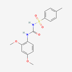 molecular formula C16H18N2O5S B5383615 1-(2,4-DIMETHOXYPHENYL)-3-(4-METHYLBENZENESULFONYL)UREA 