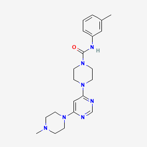 molecular formula C21H29N7O B5383671 N-(3-methylphenyl)-4-[6-(4-methyl-1-piperazinyl)-4-pyrimidinyl]-1-piperazinecarboxamide 