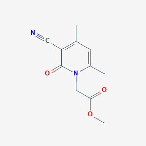 molecular formula C11H12N2O3 B5383728 methyl (3-cyano-4,6-dimethyl-2-oxopyridin-1(2H)-yl)acetate 