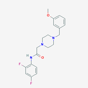 molecular formula C20H23F2N3O2 B5383804 N-(2,4-difluorophenyl)-2-[4-(3-methoxybenzyl)-1-piperazinyl]acetamide 