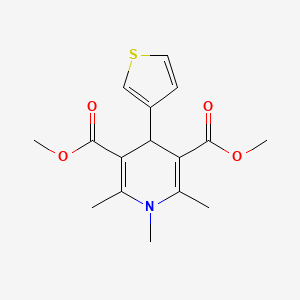 molecular formula C16H19NO4S B5383811 3,5-DIMETHYL 1,2,6-TRIMETHYL-4-(THIOPHEN-3-YL)-1,4-DIHYDROPYRIDINE-3,5-DICARBOXYLATE 
