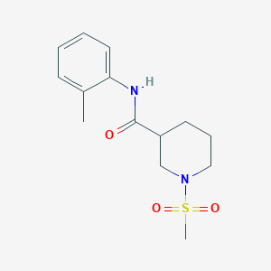 molecular formula C14H20N2O3S B5383835 N-(2-methylphenyl)-1-(methylsulfonyl)piperidine-3-carboxamide 