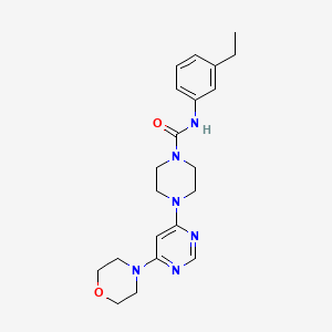 molecular formula C21H28N6O2 B5384022 N-(3-ethylphenyl)-4-[6-(4-morpholinyl)-4-pyrimidinyl]-1-piperazinecarboxamide 