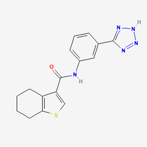 molecular formula C16H15N5OS B5384023 N-[3-(1H-tetrazol-5-yl)phenyl]-4,5,6,7-tetrahydro-1-benzothiophene-3-carboxamide 