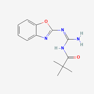 molecular formula C13H16N4O2 B5384046 N-(1,3-benzoxazol-2-yl)-N''-(2,2-dimethylpropanoyl)guanidine 