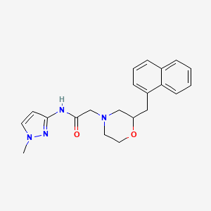 molecular formula C21H24N4O2 B5384172 N-(1-methyl-1H-pyrazol-3-yl)-2-[2-(1-naphthylmethyl)-4-morpholinyl]acetamide 