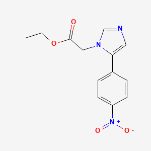 molecular formula C13H13N3O4 B5384216 ethyl [5-(4-nitrophenyl)-1H-imidazol-1-yl]acetate 