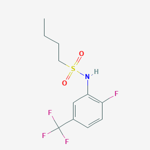 molecular formula C11H13F4NO2S B5384308 N-[2-fluoro-5-(trifluoromethyl)phenyl]butane-1-sulfonamide 