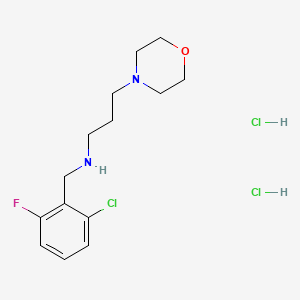 molecular formula C14H22Cl3FN2O B5384447 N-[(2-chloro-6-fluorophenyl)methyl]-3-morpholin-4-ylpropan-1-amine;dihydrochloride 