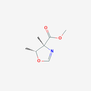 molecular formula C7H11NO3 B053845 (4S,5R)-Methyl 4,5-dimethyl-4,5-dihydrooxazole-4-carboxylate CAS No. 120133-99-5