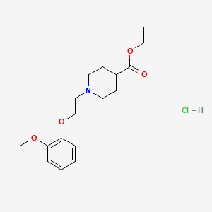 molecular formula C18H28ClNO4 B5384512 Ethyl 1-[2-(2-methoxy-4-methylphenoxy)ethyl]piperidine-4-carboxylate;hydrochloride 