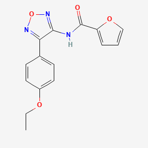 molecular formula C15H13N3O4 B5384643 N-[4-(4-ethoxyphenyl)-1,2,5-oxadiazol-3-yl]furan-2-carboxamide 