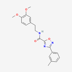 molecular formula C20H21N3O4 B5384688 N-[2-(3,4-dimethoxyphenyl)ethyl]-3-(3-methylphenyl)-1,2,4-oxadiazole-5-carboxamide 