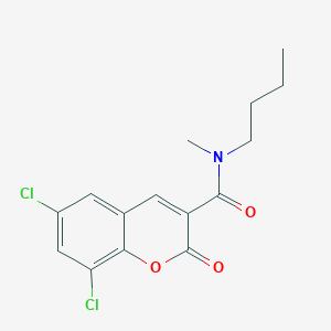 molecular formula C15H15Cl2NO3 B5384752 N-butyl-6,8-dichloro-N-methyl-2-oxo-2H-chromene-3-carboxamide 