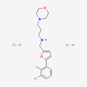 molecular formula C19H27Cl3N2O2 B5384826 N-[[5-(3-chloro-2-methylphenyl)furan-2-yl]methyl]-3-morpholin-4-ylpropan-1-amine;dihydrochloride 