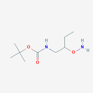 molecular formula C9H20N2O3 B053851 Carbamic acid, [2-(aminooxy)butyl]-, 1,1-dimethylethyl ester (9CI) CAS No. 121102-98-5