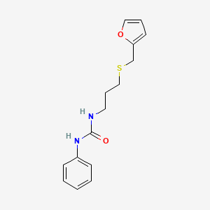 molecular formula C15H18N2O2S B5385145 N-{3-[(2-furylmethyl)thio]propyl}-N'-phenylurea 