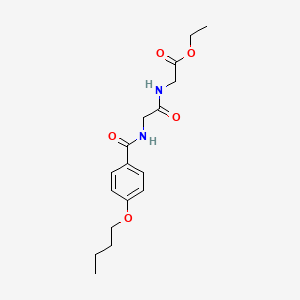 molecular formula C17H24N2O5 B5385175 ethyl N-(4-butoxybenzoyl)glycylglycinate 