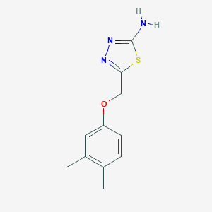 B053852 5-[(3,4-Dimethylphenoxy)methyl]-1,3,4-thiadiazol-2-amine CAS No. 123216-99-9