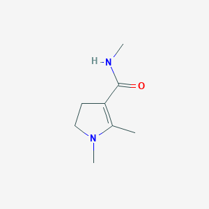 molecular formula C8H14N2O B053853 N,1,5-Trimethyl-2,3-dihydropyrrole-4-carboxamide CAS No. 116195-46-1