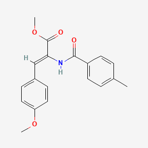molecular formula C19H19NO4 B5385448 methyl (Z)-3-(4-methoxyphenyl)-2-[(4-methylbenzoyl)amino]prop-2-enoate 