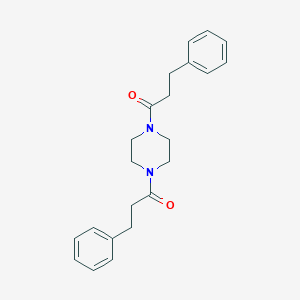 molecular formula C22H26N2O2 B053855 3-Phenyl-1-[4-(3-phenylpropanoyl)piperazin-1-yl]propan-1-one CAS No. 57413-33-9