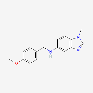 molecular formula C16H17N3O B5385531 N-(4-methoxybenzyl)-1-methyl-1H-benzimidazol-5-amine 