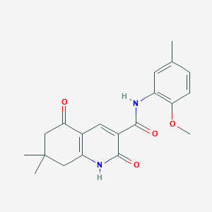 molecular formula C20H22N2O4 B5385568 N-(2-methoxy-5-methylphenyl)-7,7-dimethyl-2,5-dioxo-1,2,5,6,7,8-hexahydroquinoline-3-carboxamide 